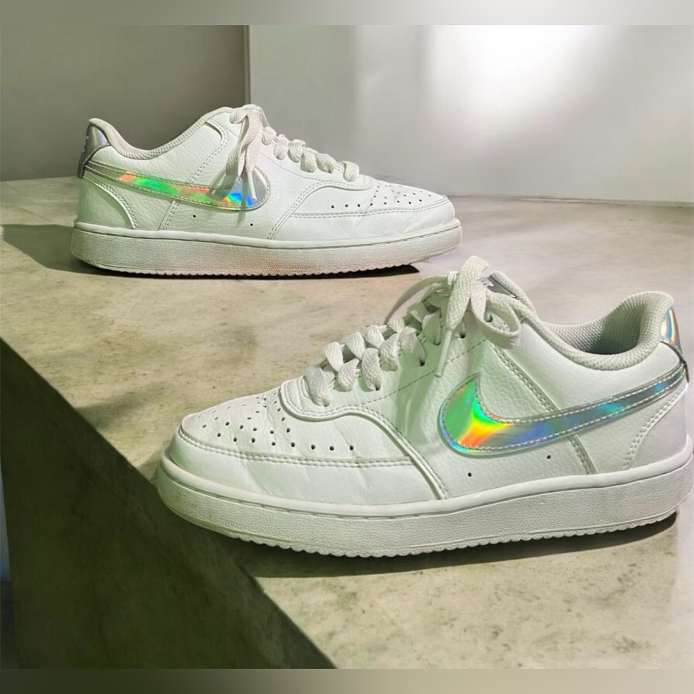 Nike court vision low white size 6 women